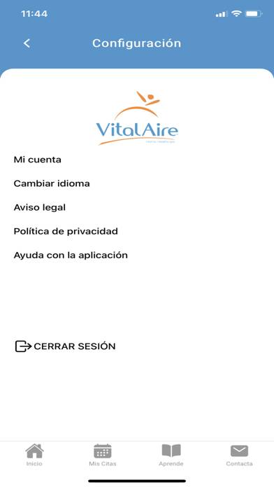 Mi VitalAire Captura de pantalla de la aplicación