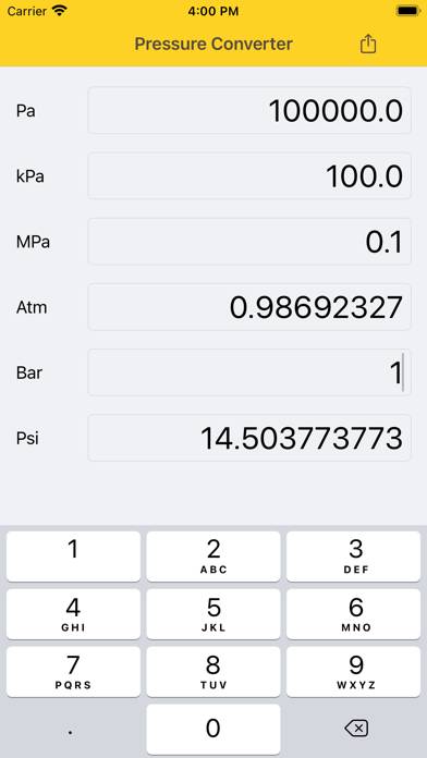 Pressure Converter Psi Bar Pa Schermata dell'app #1
