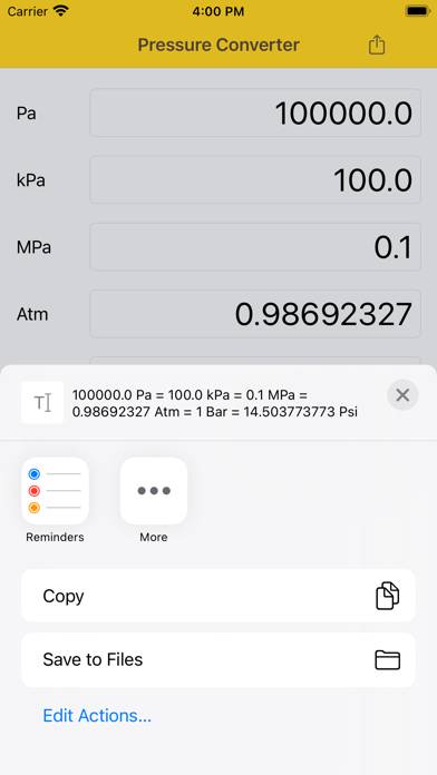 Pressure Converter Psi Bar Pa Captura de pantalla de la aplicación #2