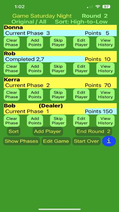 Phase 10 Easy Score App screenshot #1