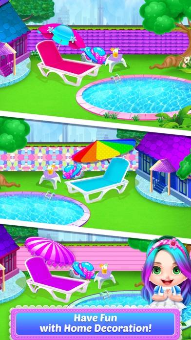 Bambina Decorazione della casa schermata del gioco