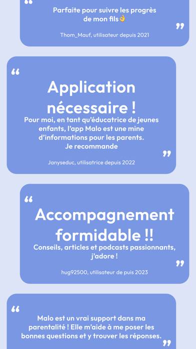 Malo | Suivi évolution bébé Capture d'écran de l'application