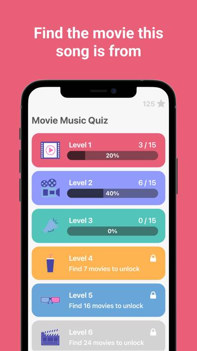 Movie Music Quiz Capture d'écran de l'application #1
