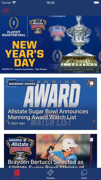 Sugar Bowl Mobile App screenshot