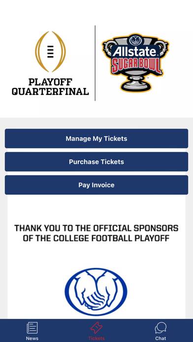 Sugar Bowl Mobile App screenshot