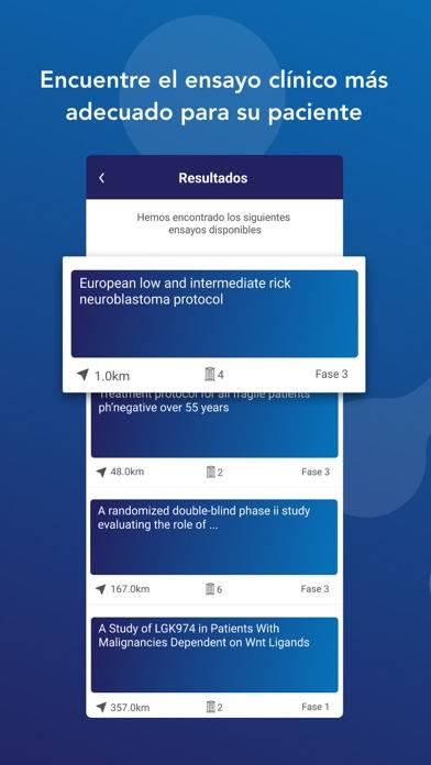 Trialing Schermata dell'app