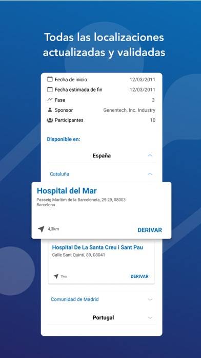 Trialing Schermata dell'app