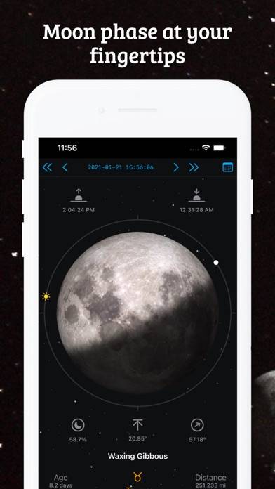 Moon Phase Calendar LunarSight App screenshot #1