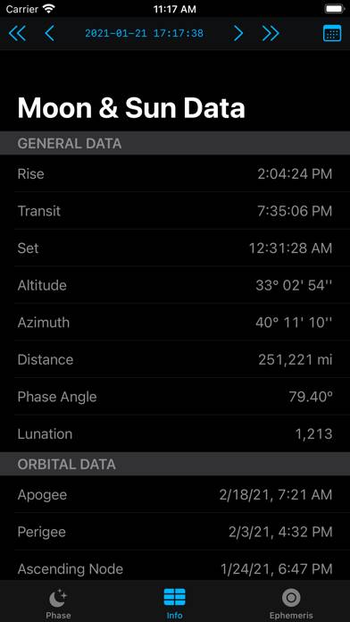 Moon Phase Calendar LunarSight Captura de pantalla de la aplicación #4