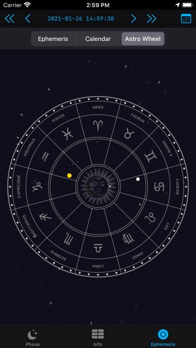 Moon Phase Calendar LunarSight Captura de pantalla de la aplicación #6