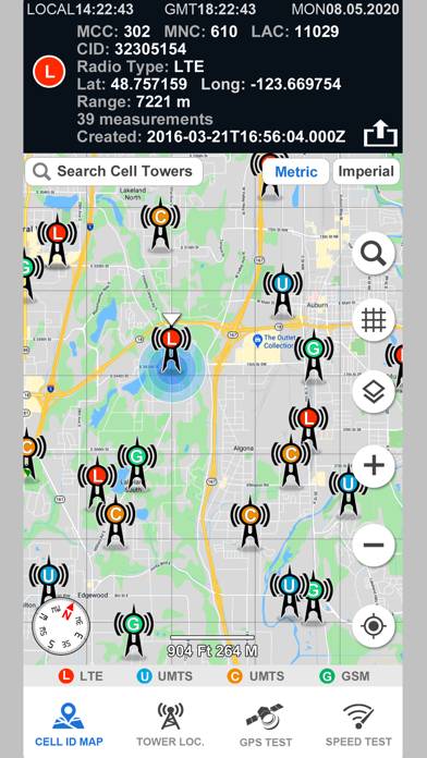 Cell Phone Towers World Map Скриншот приложения #1