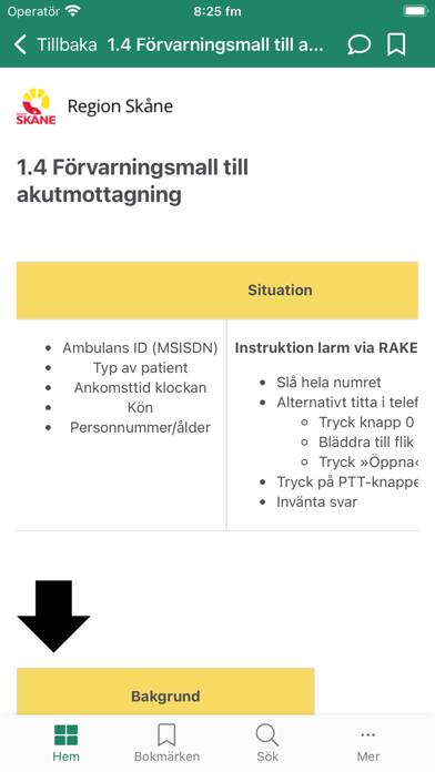 Ambulans Skåne App skärmdump