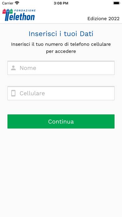 Staffetta Telethon Schermata dell'app
