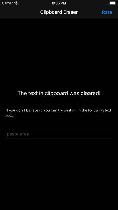 Clipboard Eraser App screenshot #1