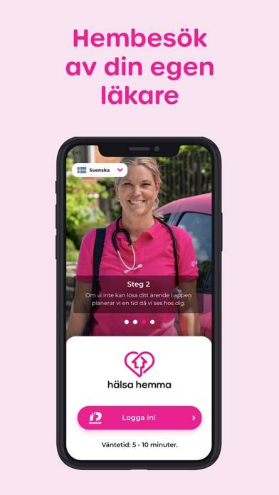 Hälsa Hemma vårdcentral App skärmdump #1