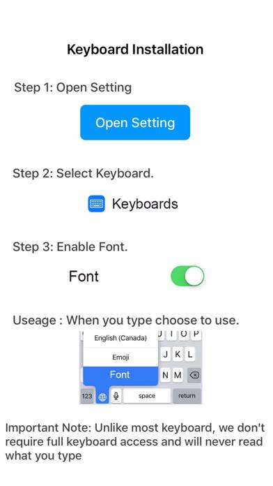 Font Keyboard App skärmdump #5