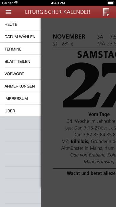 Liturgischer Kalender 2021 App screenshot