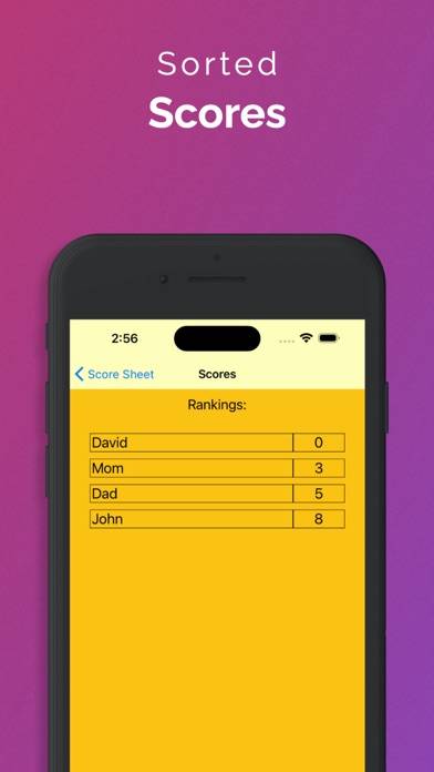 Crowns Score Keeper game screenshot
