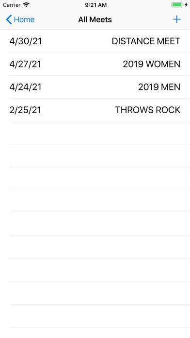 Quick Track Meet App screenshot