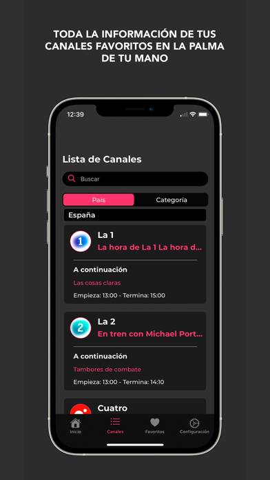 TDT Pro Captura de pantalla de la aplicación