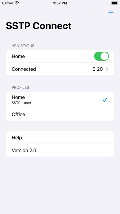 SSTP Connect Schermata dell'app #1