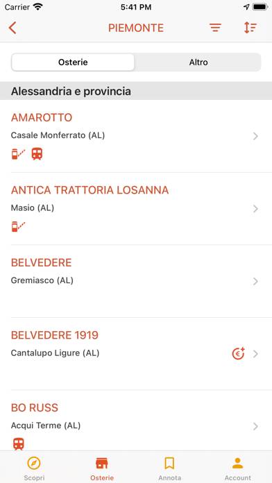 Osterie d'Italia 2021 Schermata dell'app #5