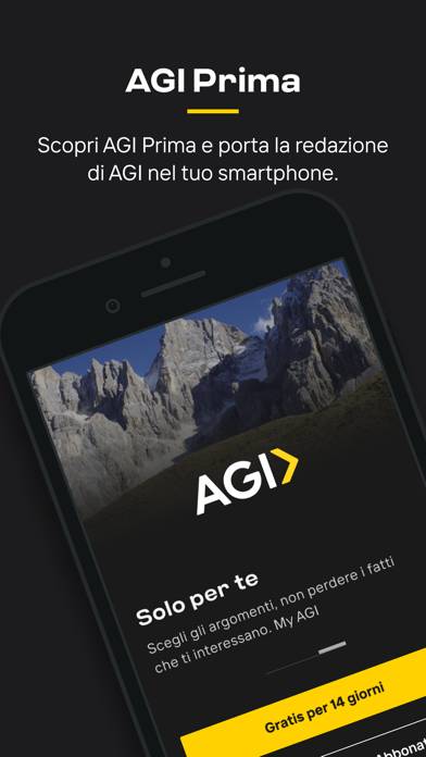 AGI Prima Schermata dell'app #1