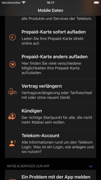 Mobile Daten Widget App-Screenshot