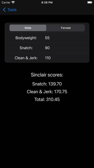Weightlifting Toolkit App screenshot #2