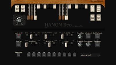 HaNon B70 ToneWheel Organ Captura de pantalla de la aplicación