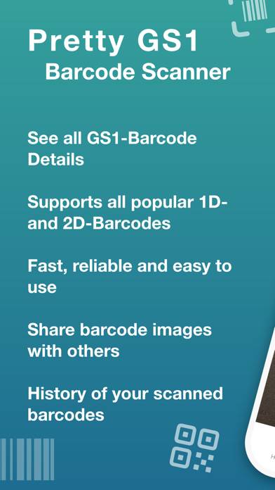 Pretty GS1 Barcode Scanner App skärmdump #1