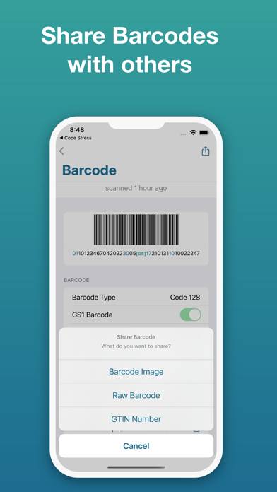 Pretty GS1 Barcode Scanner Schermata dell'app #4