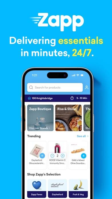 Zapp – 24/7 Drinks & Groceries App-Screenshot #1