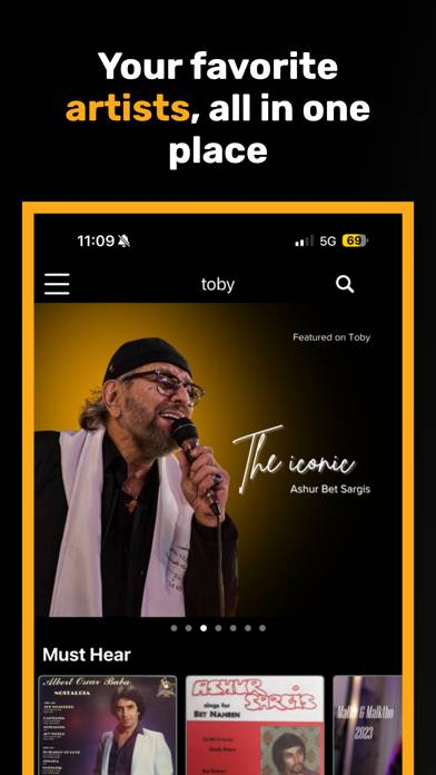 Toby.Audio App skärmdump