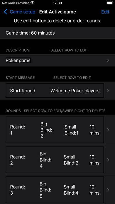 Poker Blinds Tracker and Timer App skärmdump #6