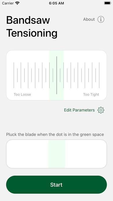 Inkleind Bandsaw Tensioning App skärmdump #1