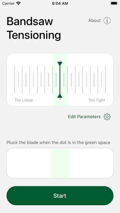 Inkleind Bandsaw Tensioning App skärmdump #3