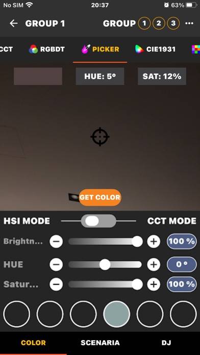 Pilotcine CuberSync Captura de pantalla de la aplicación