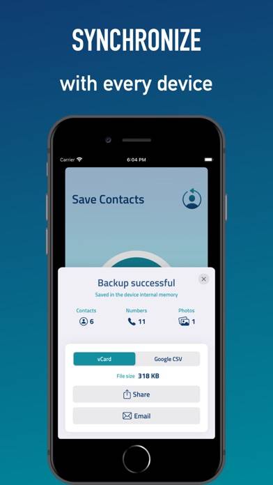 Save Contacts Schermata dell'app #2