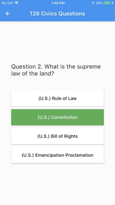 U.S. Citizenship Test Audio App screenshot #2
