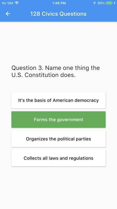 U.S. Citizenship Test Audio App screenshot #3