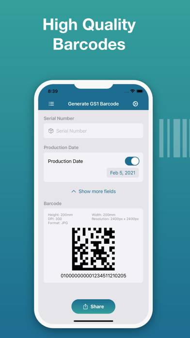 Smart GS1 Barcode Generator Schermata dell'app #3