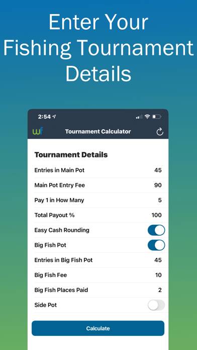 Weighfish Tournament Calc App screenshot