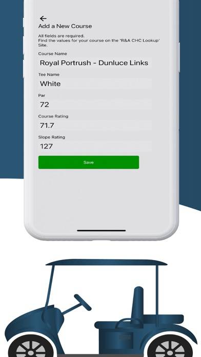 Easy Golf Handicap Calculator App skärmdump #4