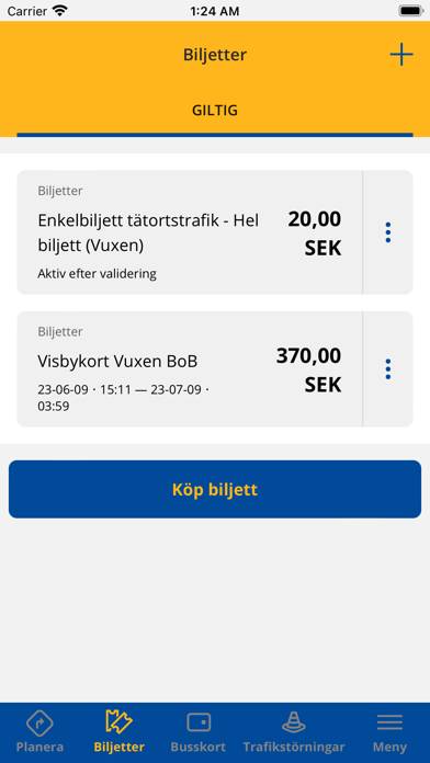 Gotlands Kollektivtrafik App skärmdump