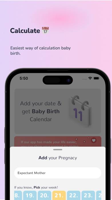 Pregnancy Tracker PreBaby App screenshot