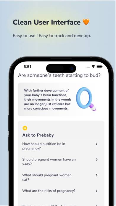 Pregnancy Tracker PreBaby App screenshot