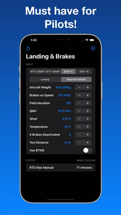 B777/787 Landing & Brake Tool Captura de pantalla de la aplicación #4