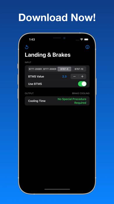 B777/787 Landing & Brake Tool Uygulama ekran görüntüsü #5
