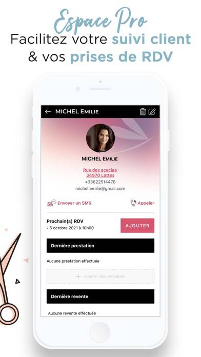 Bleu Libellule Coiffure Beauté Capture d'écran de l'application